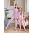 thumbnail image 4 of Oudiya Girls Thermal Underwear Set Long Johns Cold Weather Kids Base Layer Top Bottom, 4-12Y, 4 of 6