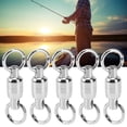 thumbnail image 4 of Stainless Steel Bearing Swivel, Not Easy To Wind Around High And Low Ring Design Fishing Rolling Swivel Connector Unique Design Of Ring Handle  For Fishing 4#, 4 of 8