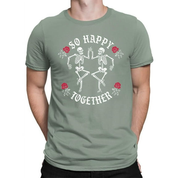 Happy Skeletons Graphic Shirt T-shirt Color Men's