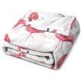 thumbnail image 5 of Flamingo Blanket Gifts - 50x40 Inches Cute Throw Blanket for Women & Girls - Pink Soft Plush Blankets for Crib, Couch & Travel, Gifts for Flamingo Lovers, 5 of 6