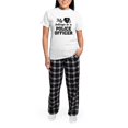thumbnail image 5 of CafePress - Heart Belongs Police Officer Women's Light Pajamas - Women's Short Sleeve Print T-Shirt and Pants Light Cotton Pajama Set, 5 of 7