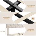 thumbnail image 6 of Danolapsi Twin/Full/Queen/King Size Platform Bed Frame with Headboard, Linen Fabric Twin Upholstered Bed Frame with Adjustable Headboard, Wood Slat Support and Strong Metal Bed Frame, Noise Free, 6 of 6