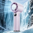 thumbnail image 4 of weibbin Handheld Mini Fan Fan with Ice Cooler Portable Outdoor Travel Fan 100 Speed Digital Display with LED Light USB Rechargeable, 4 of 7