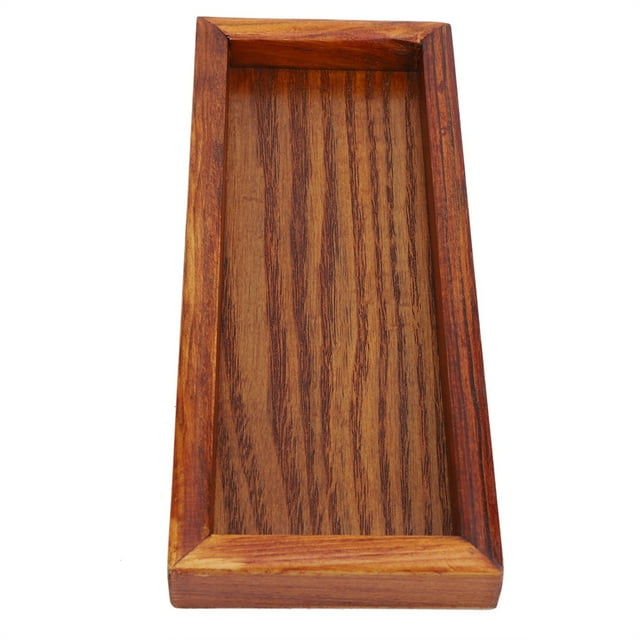 Rdeghly Rectangle Wooden Tea Tray Serving Table Plate Snacks Food Storage Dish for Hotel Home , Tea Tray,Wooden Tray
