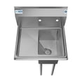 thumbnail image 2 of Pemberly Row Silver 10x14x10 Left NSF Stainless Steel Kitchen Prep/Utility Sink, 2 of 5