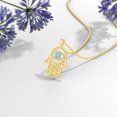 thumbnail image 6 of SISGEM Evil Eye Hamsa Hand Necklace 18K Gold Plated Evil Eye Pendant with Natural Gemstone Jewelry Gifts for Women, 6 of 6