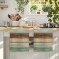 thumbnail image 4 of Teal Brown Kitchen Towels Set of 1, Farmhouse Rustic Wooden Plank Board Absorbent Dish Towels for Kitchen, Microfiber Hand Towel, Quick Drying Tea Towel for Cleaning Decorative Dishcloths, 4 of 7