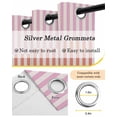 thumbnail image 6 of Colorful Stripe Blackout Curtains 72 Inches Long for Bedroom, Modern Pink Red Yellow Vertical Striped Thermal Insulated Room Darkening Black Out Window Curtain Panels Grommet Drapes for Living Room, 6 of 8