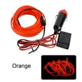 thumbnail image 2 of relayinert Car Interior Lighting LED Strip Car LED Wire Rope Tube Line flexible Neon Light Car Decor Light Orange 1Set, 2 of 6