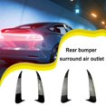 thumbnail image 4 of Dalazy Car Rear Bumper Spoiler Ventilation Cover Portable Detachable Replacement Solid Color Automotive Sticker Decal Black, 4 of 6