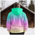 thumbnail image 4 of safuny Winter Thicken Jackets for Men Clearance Zipper Hooded Print Long Sleeve with Pocket Jacket Christmas Long Sleeve Casual Outwear Work Sports Pink M, 4 of 7