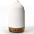 thumbnail image 1 of Difusor de cerámica de 100ML, difusor de aromaterapia, difusor de aceite esencial con 7 luces de color, apagado automático para sala de oficina en casa, Base de grano de madera, 1 of 3