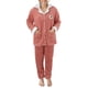 thumbnail image 1 of Conjunto de pijama Gibobby de Navidad para mujer ropa de dormir térmica con bolsillos Rosa XL, 1 of 4