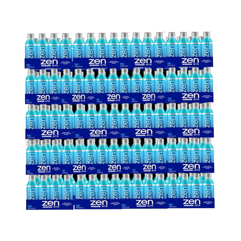 ZenWTR Ultra-Pure Vapor Distilled Water 16 oz Pack of 12 with 9 pH
