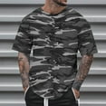 thumbnail image 2 of Taqqpue Mens Plus Size Camouflage Shirt Casual Loose T-Shirt Short Sleeve Round Neck Shirt Pullover Summer Lightweight Casual Fit Tops for Men, 2 of 5