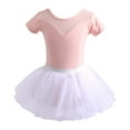 thumbnail image 2 of Girls Short Sleeve Ballet Leotard with Tutu Skirt – Dance Performance Dress for Recital, Practice & Jazz, Ages 1-14 Years, 2 of 3
