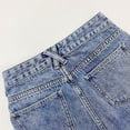 thumbnail image 5 of Womens High Waisted Denim Shorts Distressed Fashion Bow Tie Belt Bermuda Shorts with Pockets 2026 Summer Beach Casual Loose Shorts, 5 of 8