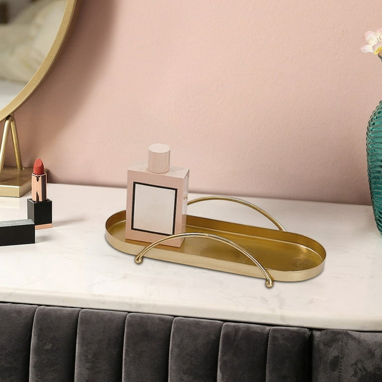 Btomtd Jewelry and Cosmetics Storage Rack, Dressing Table Organizer and Display, Desktop Decoration Shelf for Accessories 11"W x 4"D x 2"H, Gold - Walmart.com Btomtd Jewelry and Cosmetics Storage Rack, Dressing Table Organizer and Display, Desktop Decoration Shelf for Accessories 11"W x 4"D x 2"H, Gold - Walmart.com