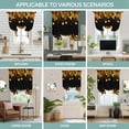 thumbnail image 6 of Tie Up Curtains for Windows Orange Leaves Valance Adjustable Balloon Curtain Pastoral Leaf Plant Black Tie Up Shades for Kitchen Living Room Bedroom Privacy Curtain Drape 34x45 Inch, 6 of 9
