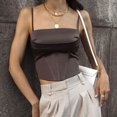 thumbnail image 3 of Tops cortos ajustados sin mangas, Top con corsé sin mangas para mujer, chaleco sin mangas con cuello cuadrado, chaleco sin mangas con cordones en la espalda, chaleco sin mangas de alta capacidad, 3 of 8