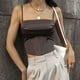 thumbnail image 3 of Tops cortos ajustados sin mangas, Top con corsé sin mangas para mujer, chaleco sin mangas con cuello cuadrado, chaleco sin mangas con cordones en la espalda, chaleco sin mangas de alta capacidad, 3 of 8