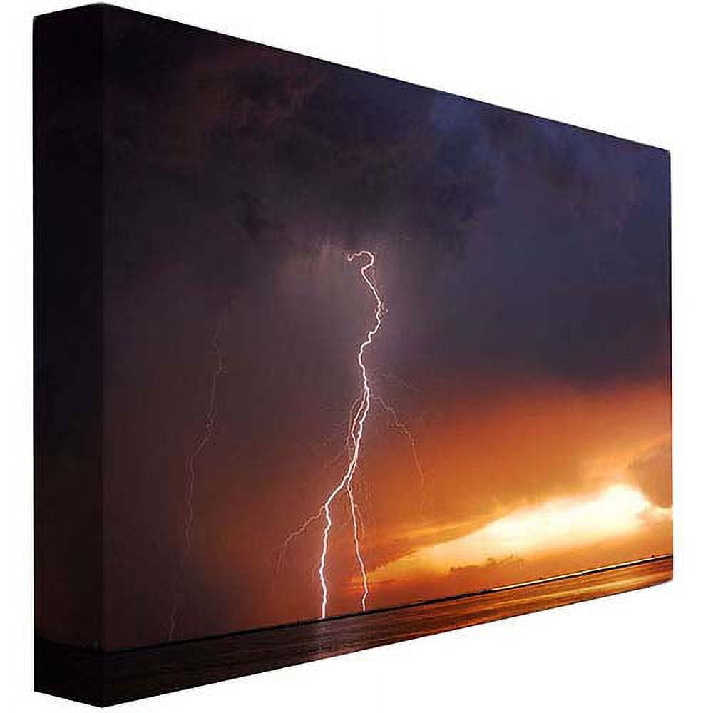 Trademark Art "Lightning Sunset IV" Canvas Art by Kurt Shaffer