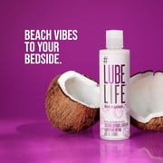 LUBELIFE Coconut Hybrid Personal Lubricant For Sex, Non-Sticky Water-Based Lubricant Plus Coconut Oil, 8 fl oz