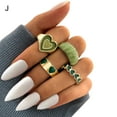 thumbnail image 2 of Visland 1 Set Knuckle Rings Heart Stackable Women All Match Finger Rings for Party, 2 of 8