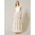 thumbnail image 5 of Womens Multilayer Ruffle Tulle Skirt Sweet Pleated Highs Waist Maxi Skirt Fairys Cake Dress Long Tutus Party Skirt Gifts, 5 of 8