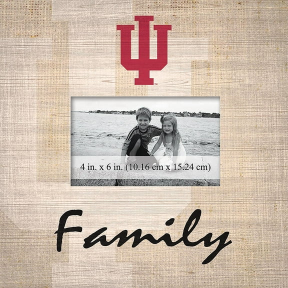 Indiana Hoosiers 10'' x 10'' Burlap Pattern Frame