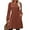 Z-Caramel, variant on Dresses for Women Fall Square Neck Long Sleeve Knee Length Dress with Pockets