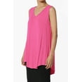 thumbnail image 3 of Women's S~3X Essentials Luxe Jersey Tunic V-Neck Relaxed Fit Sleeveless Top, 3 of 7