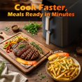 thumbnail image 3 of Cesta doble Air Fryer Mirtan de 12,6 litros para 10 a 12 personas, color negro, 3 of 9