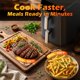 thumbnail image 3 of Cesta doble Air Fryer Mirtan de 12,6 litros para 10 a 12 personas, color negro, 3 of 9