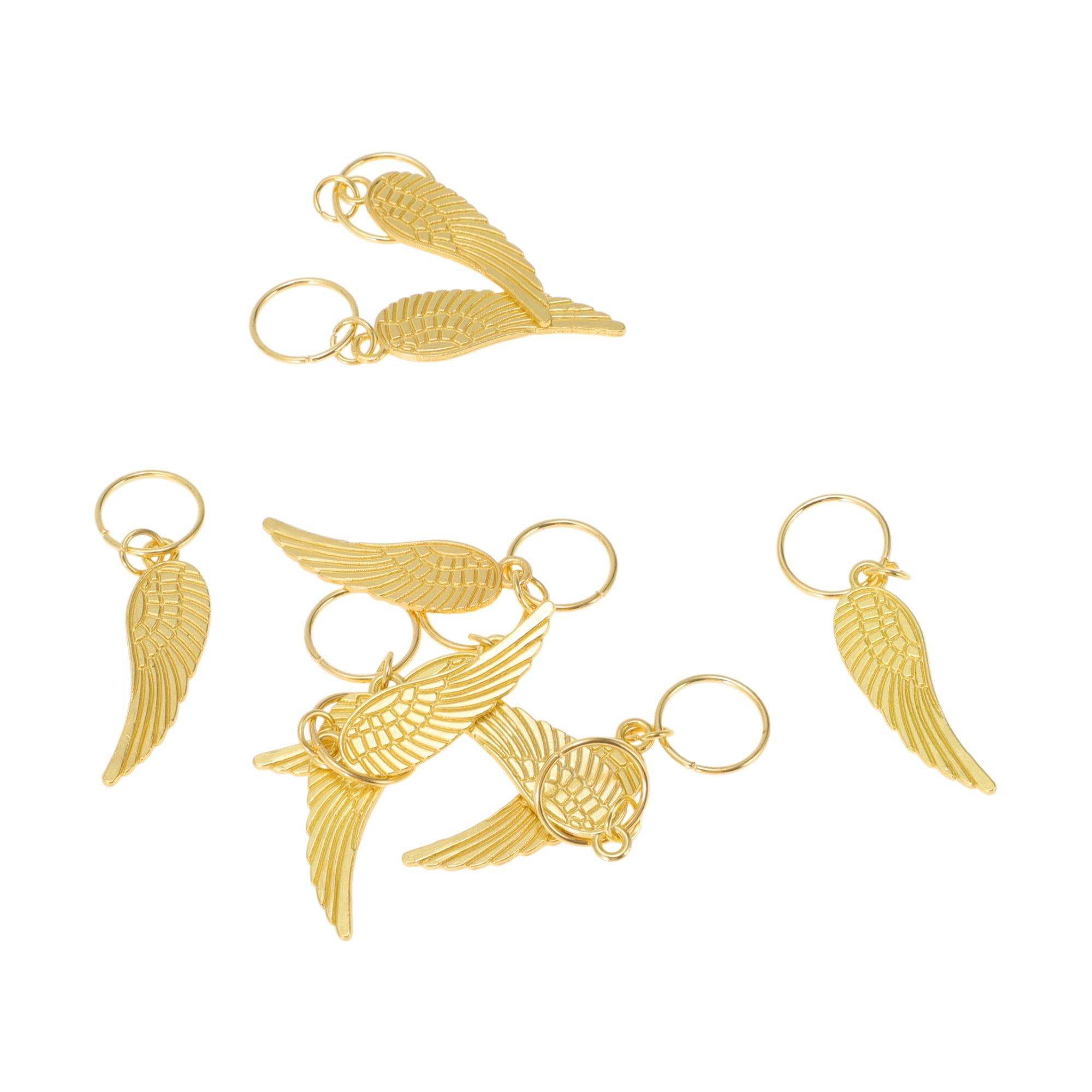 Unique Bargains Wings Hair Ring Pendants 10 Pcs [Wings]