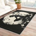 thumbnail image 1 of Girls Rugs for Bedroom - 4x6 Rug - Girls Rug - Butterfly Floral Area Rug - Black and White Silhouette Rugs - Abstract Carpet, 1 of 7