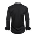 thumbnail image 3 of Cloudstyle Men's Relaxed Fit Embroidered Collar Casual Shirt - Long Sleeve Button-Down for Everyday Wear, 3 of 7