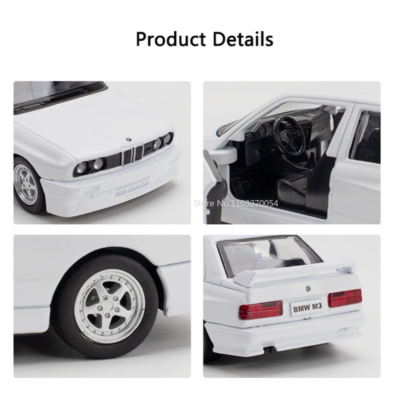 Scale 1/36 BMW M3 Alloy Model Toys Die Casting Alloy Model Door Can Be Opened Pull Back Toys Decorations Birthday Gift for Boy