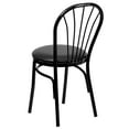 thumbnail image 5 of Flash Furniture 2 Pack HERCULES Series Fan Back Metal Chair - Black Vinyl Seat, 5 of 8