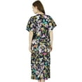 thumbnail image 5 of Bimba Women Long Classic Cotton Kaftan Sleep Maxi Gown Caftan Floral Coverup, 5 of 7
