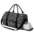 thumbnail image 2 of Boho Womens Gym Tote Duffle Bag with Wet Pocket & Shoe Compartment, Floral Checkered Travel Duffel Bag Overnight Weekender Hospital Tote Girls Workout Carry on Bag with Luggage Sleeve, 2 of 6