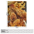 thumbnail image 4 of Creowell  Food Fried Chicken Blanket Cozy Soft Lightweight Flannel Throw Blanket for Bed Sofa Travel All Season White, 4 of 6