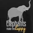 thumbnail image 3 of CafePress - Elephants Make Me Happy Women's Dark Pajamas - Women's Short Sleeve Print T-Shirt and Pants Dark Cotton Pajama Set, 3 of 7