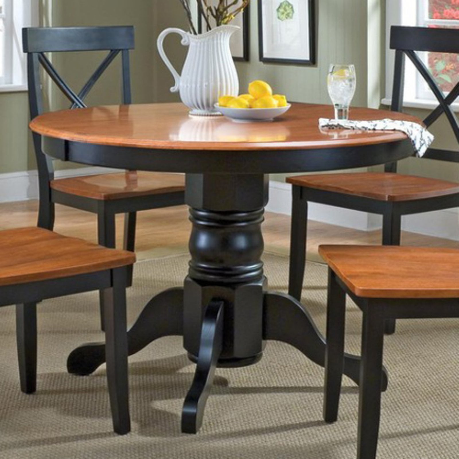Home Styles Dining Table Black Cottage Oak Walmart Com