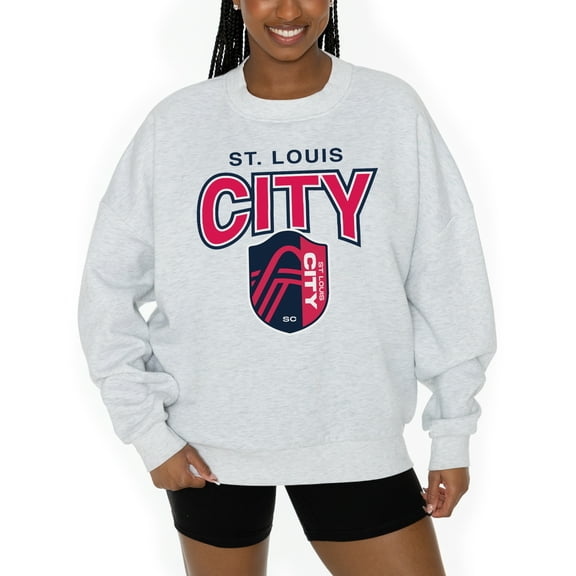 Women's Gameday Couture  Ash St. Louis City SC Pitch Pride Pullover Sweatshirt