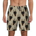 thumbnail image 2 of Picia Cute Black Dog pattern Mens Swim Trunks with Compression Liner Stretch Beach Shorts Quick Dry with Zipper Pockets No-Chafing Board Shorts-XX-Large, 2 of 9