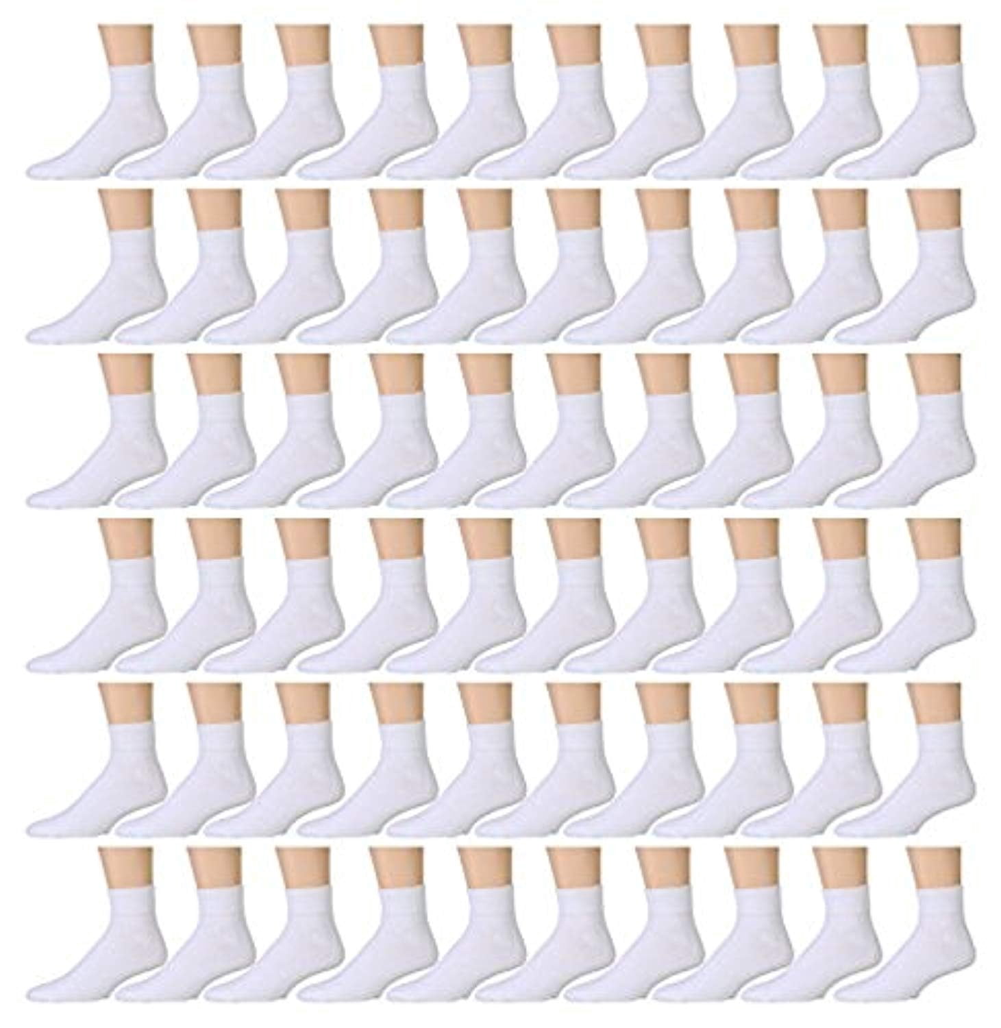 Yacht & Smith 180 Pairs Case of Kids Ankle Socks, Wholesale Bulk Pack Sports Sock for boys and girls, (White, 4-6)