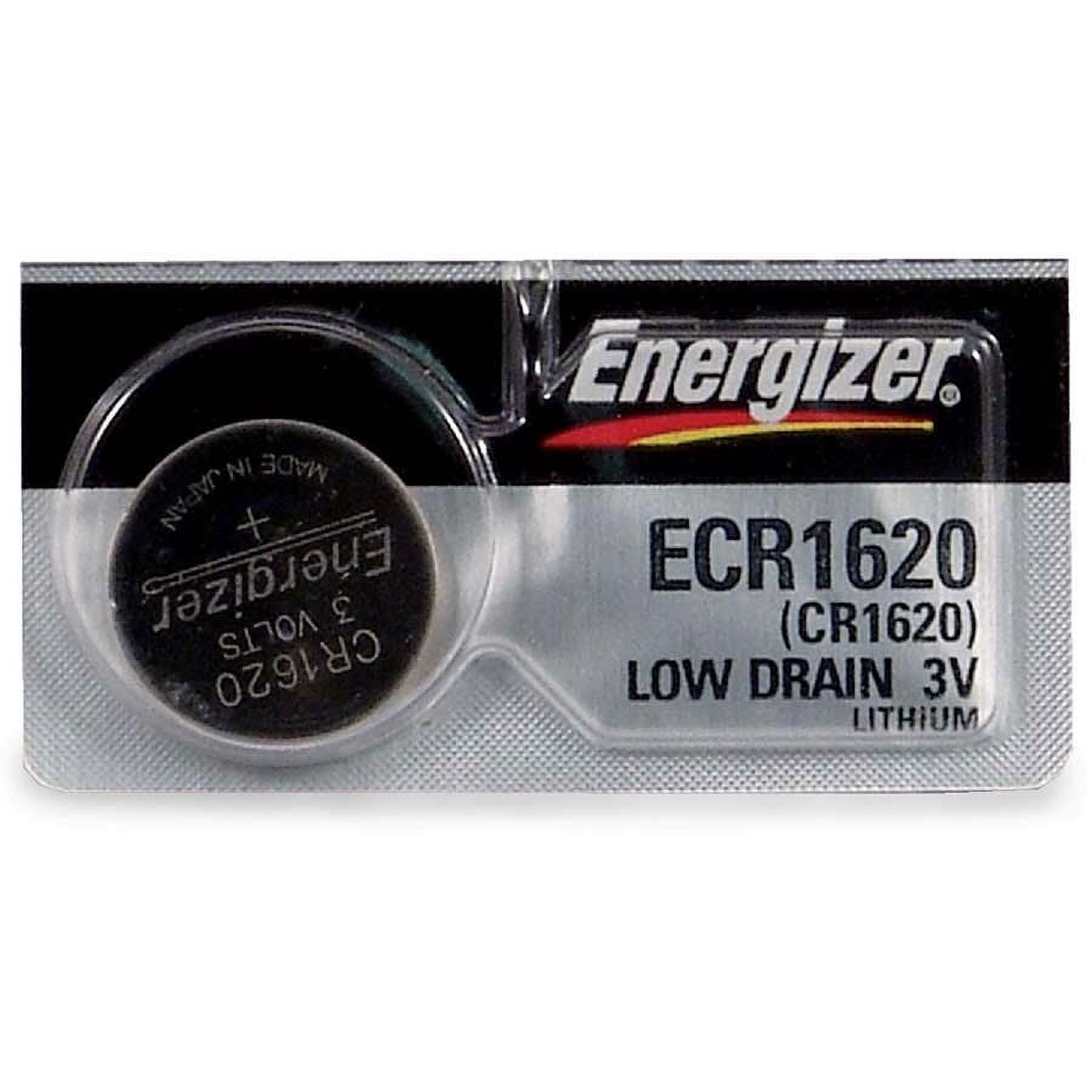 2 piles CR1620 d’Energizer, pile au lithium 1620