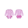 thumbnail image 3 of Musuos Kid Girls One-pieses Beach Swimwear 6 12 18 24M 3 4Y Long Sleeve Checkerboard Print Ruffle Zipper Romper Bathing Suit, 3 of 10