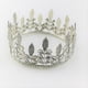 thumbnail image 5 of Tiara nupcial barroca con corona de diamantes de imitación transparentes para desfile, disfraz dorado y plateado Plata, 5 of 9